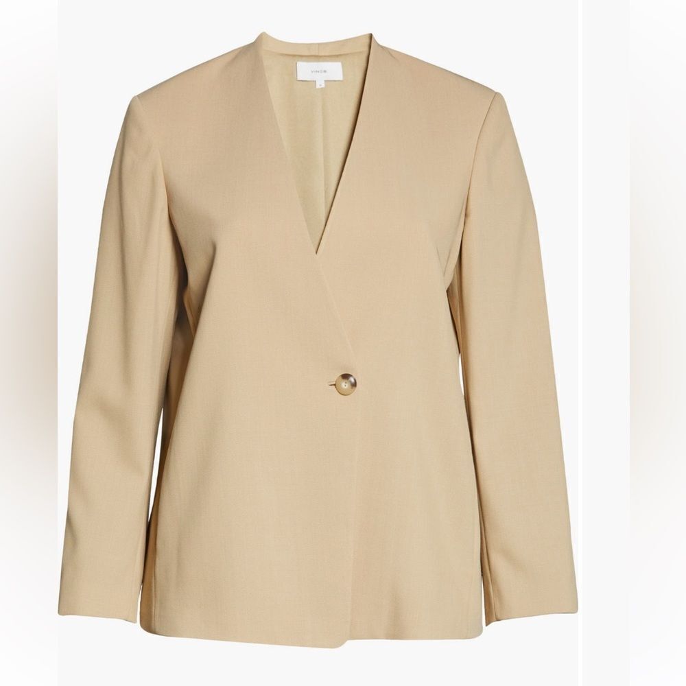 Vince Collarless Wool Blend Blazer Nwt